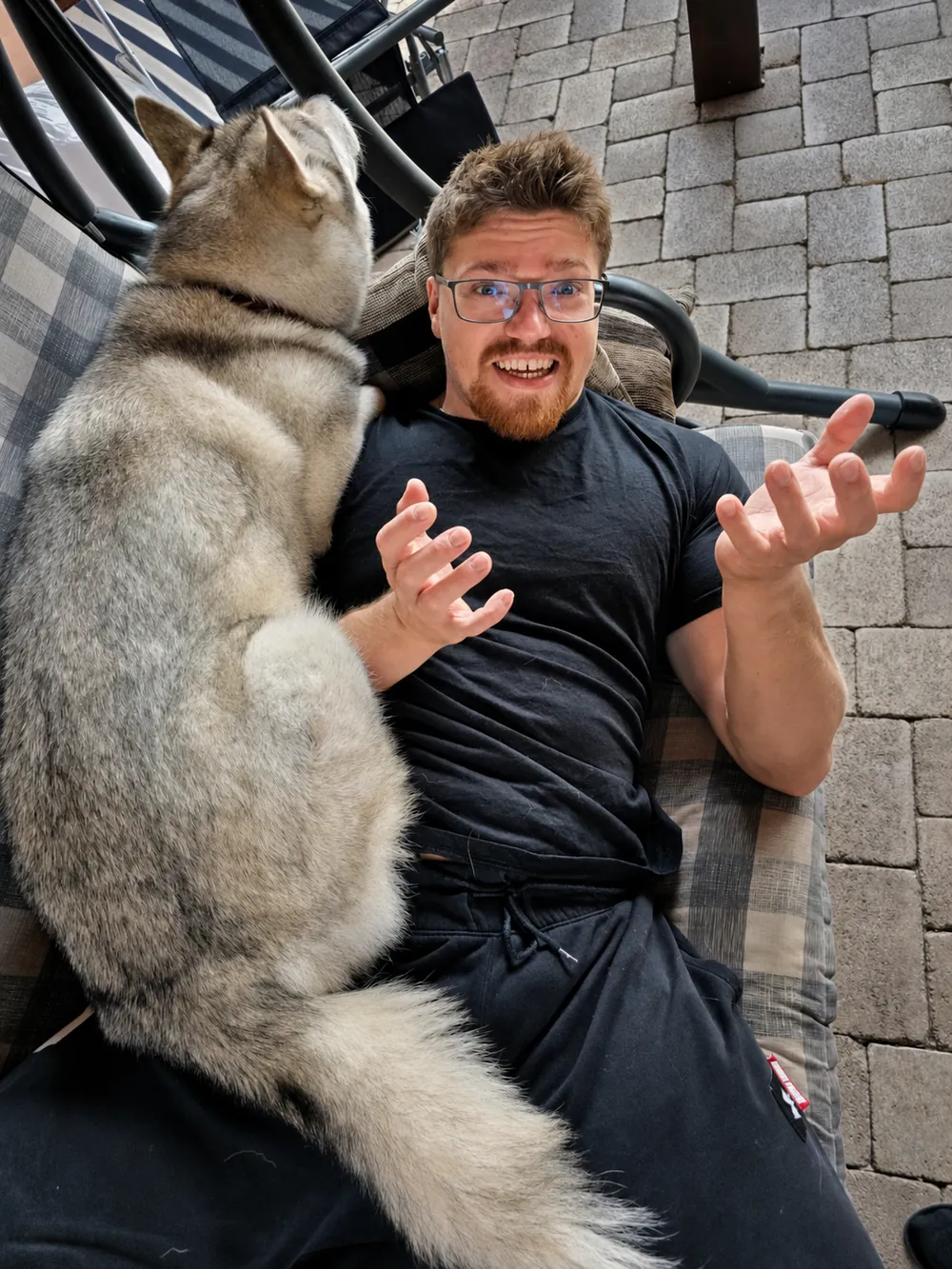 Jakub Brázda se svým psem
